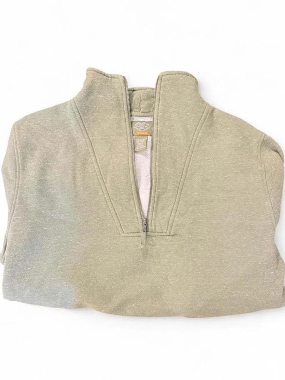 St. John’s Bay Sage Green Fleece-Lined Quarter Zip Sweatshirt Men’s Large